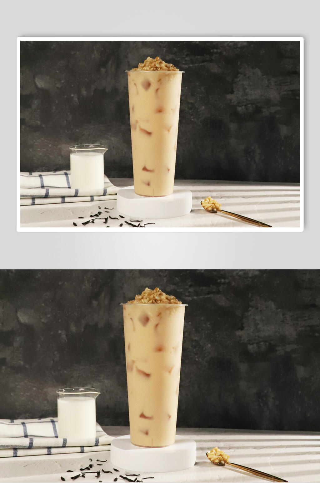 珍珠椰果双拼奶茶图片图片