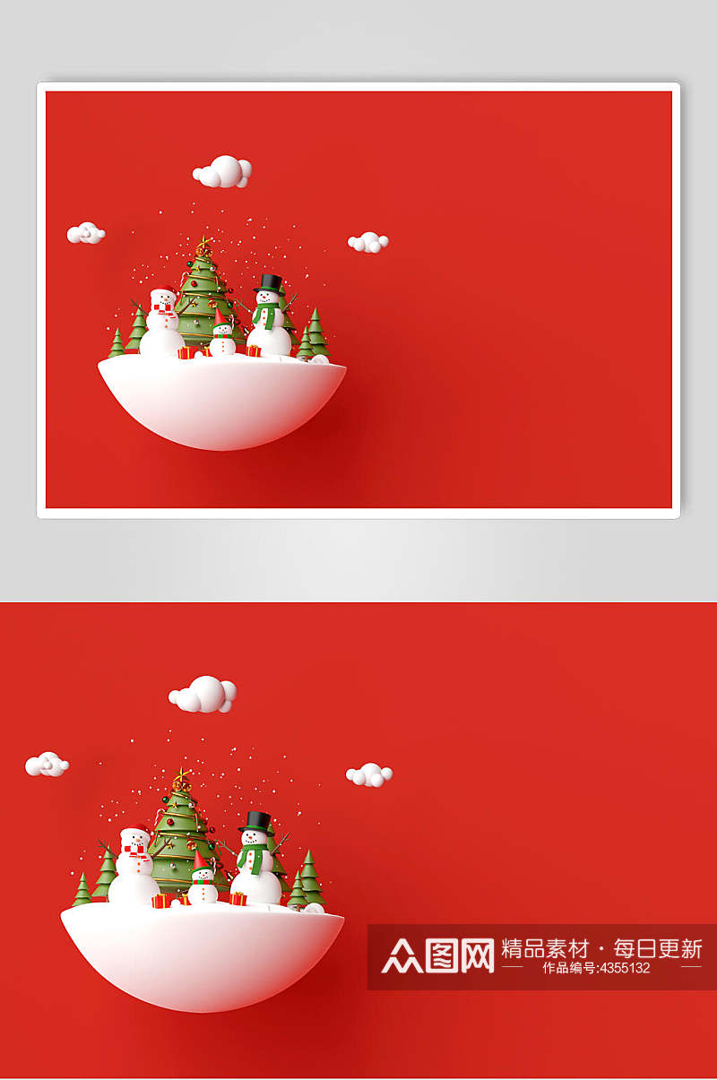 白云圣诞节图片素材