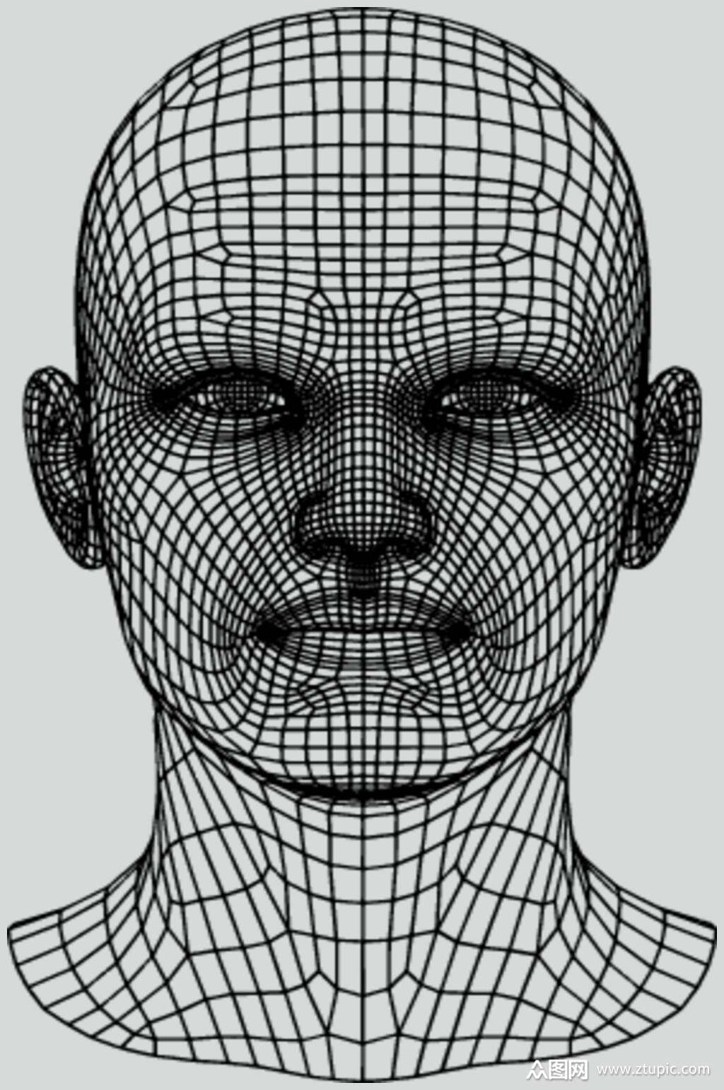 人头线描立体素材模板下载-编号4416600-众图网
