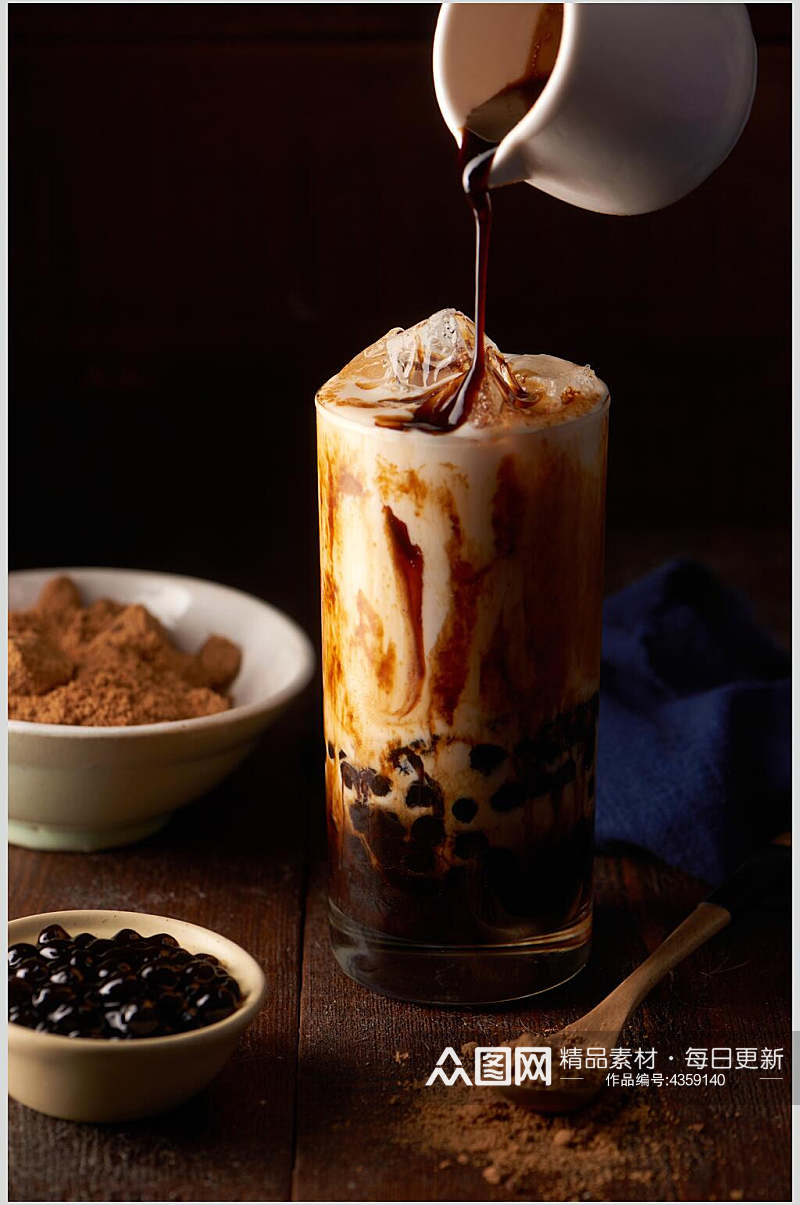 美味甜品系列奶茶图片素材