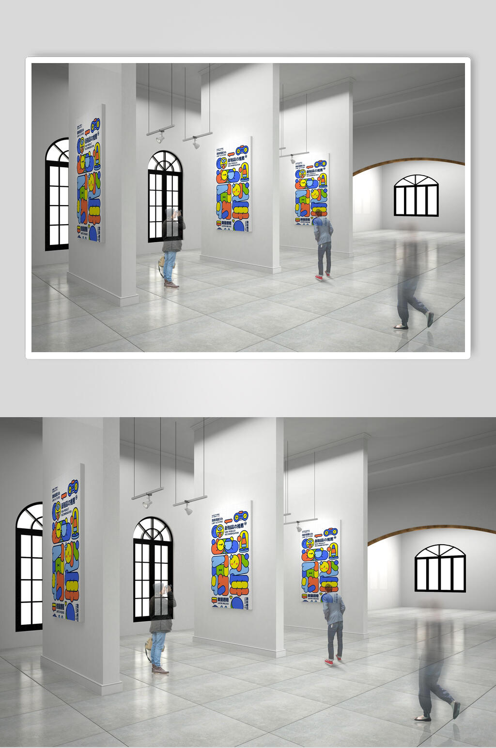 精美展馆画展样机素材