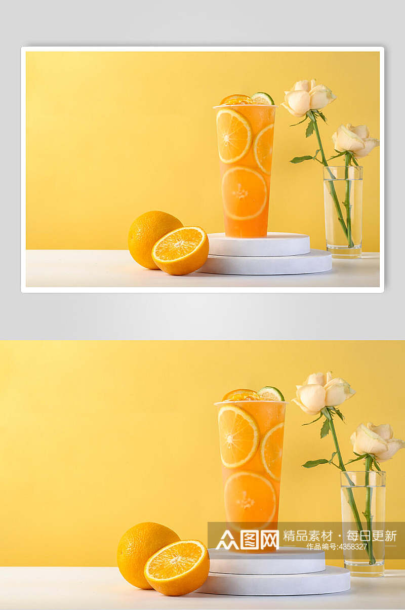 大橙子奶茶图片素材