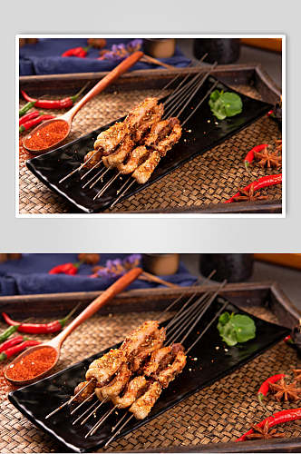 牛肉串串烧烤图片