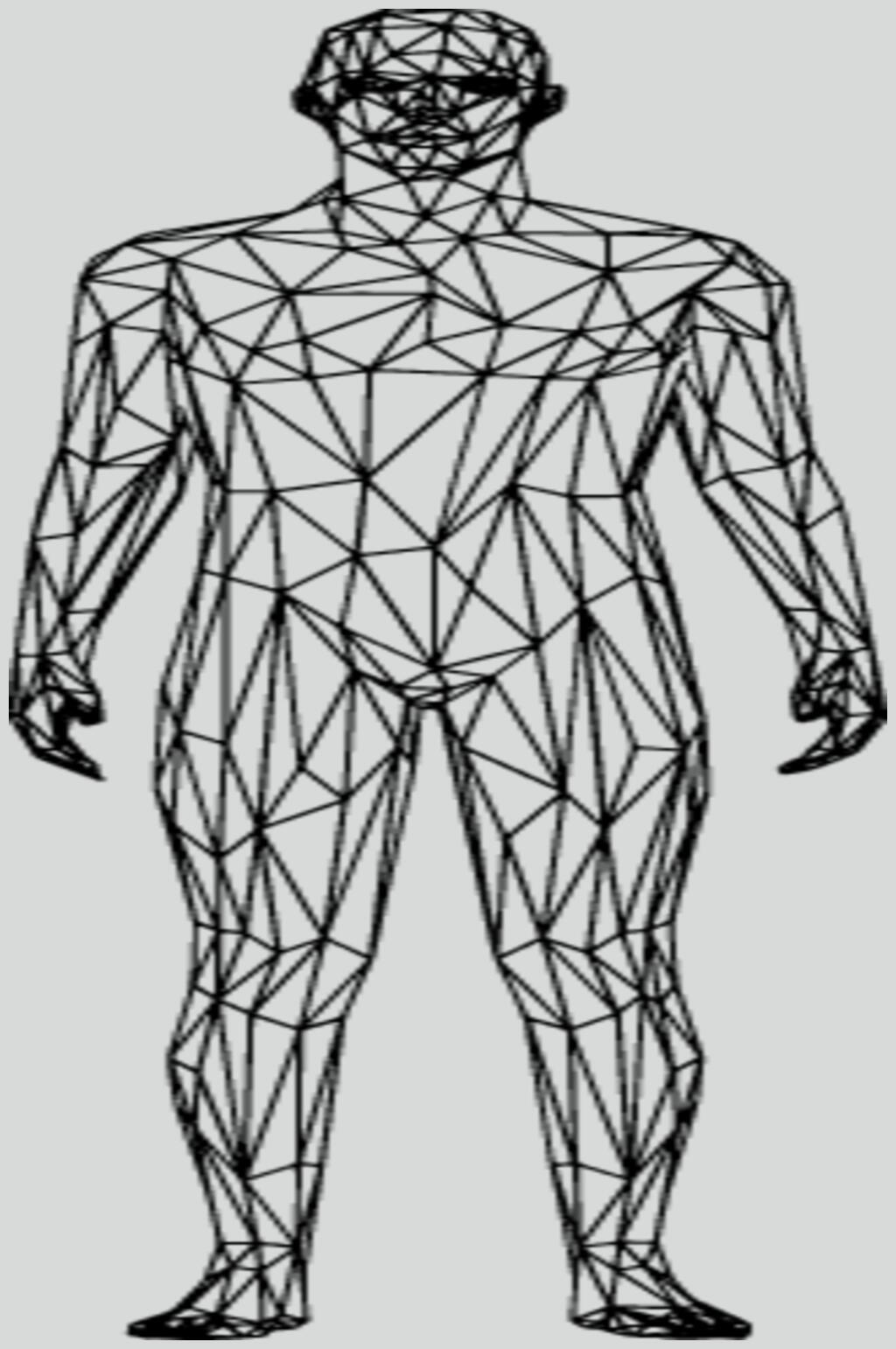 人体线描立体素材素材