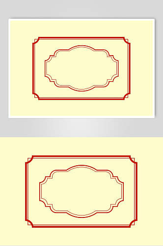 简约边框中式设计图案素材