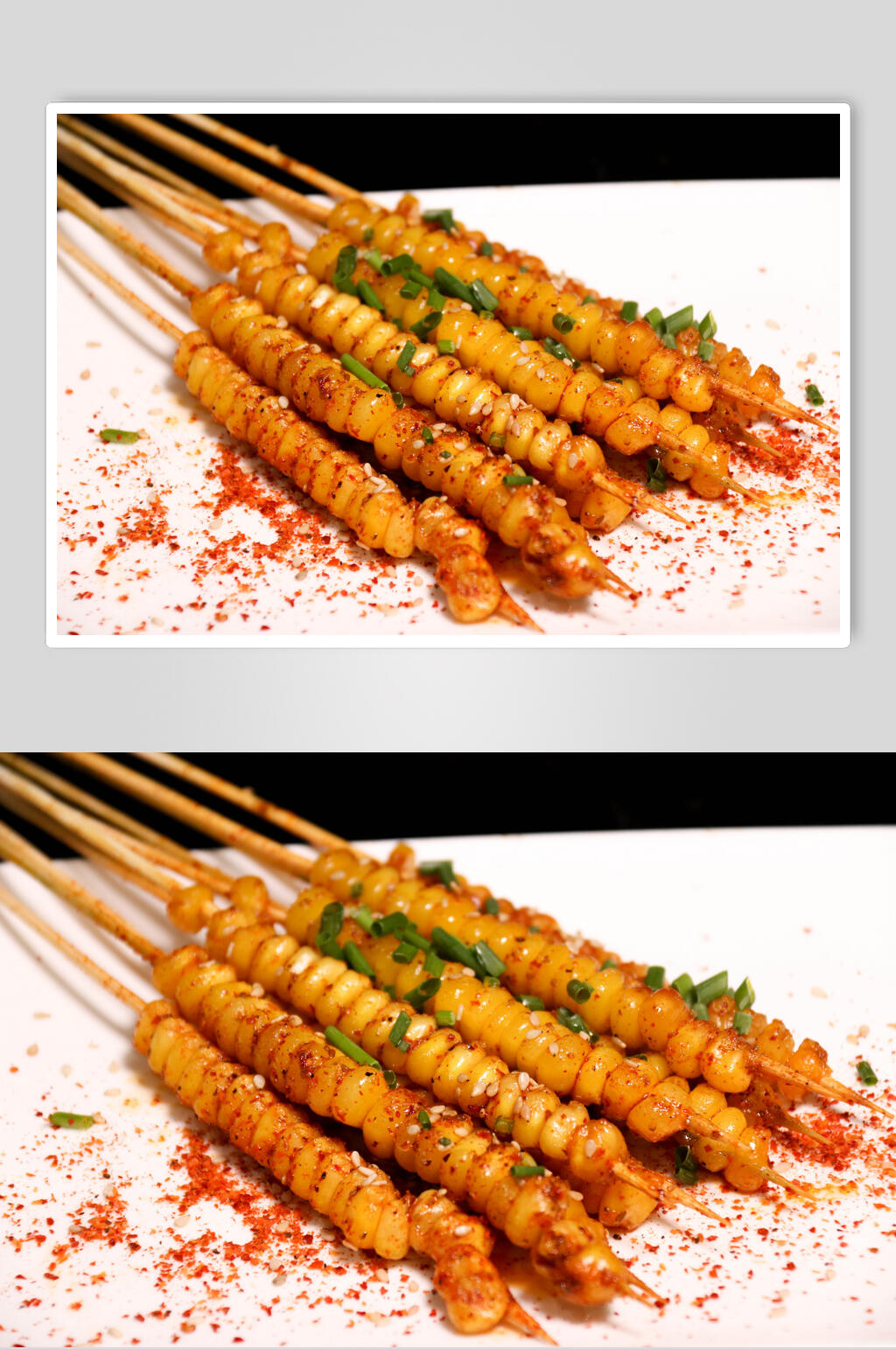 玉米粒杂粮类烧烤串串图片