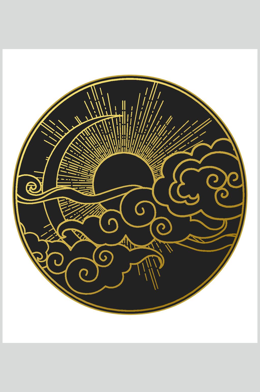 高端祥云中式古典矢量素材素材