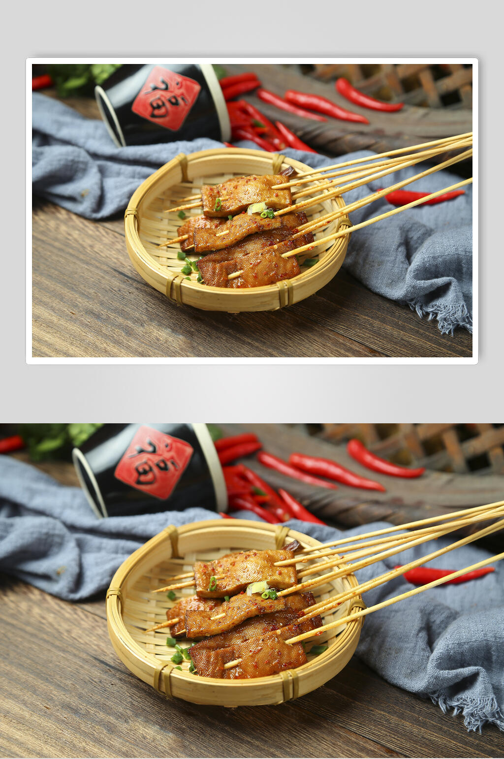 豆皮串串烧烤图片素材