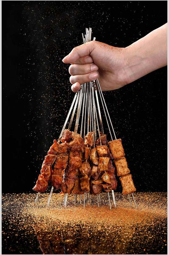 铁签烤串图片