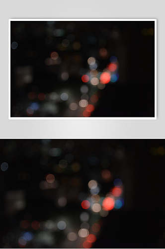 城市夜景模糊灯光光影图片
