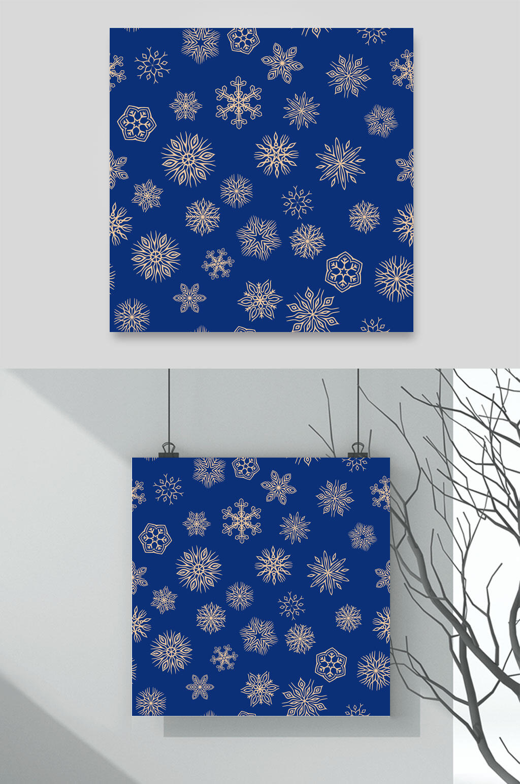 大气雪花矢量设计素材素材
