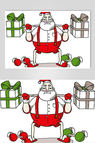 卡通圣诞节圣诞老人素材
