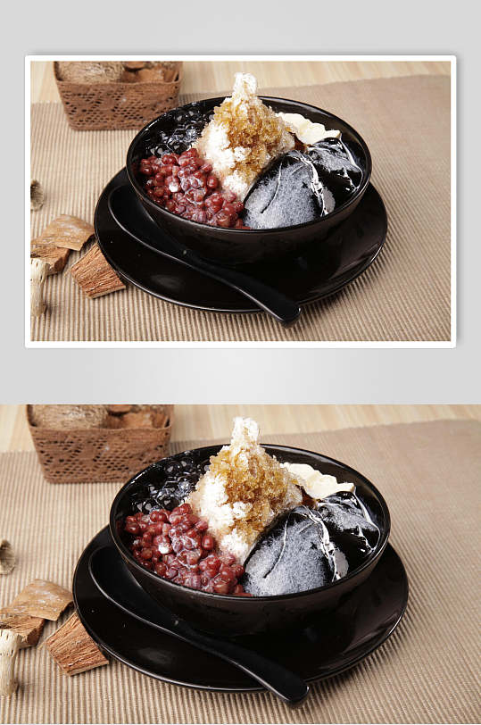 红豆冰沙龟苓膏仙草图片