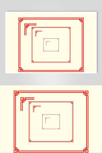 边框中式设计图案素材