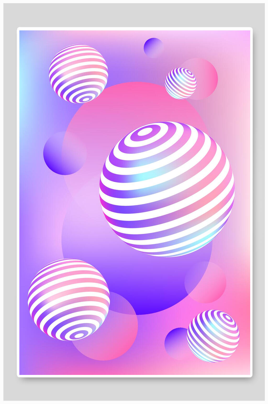 唯美彩球绚丽流体矢量背景素材
