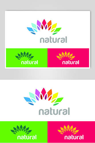 彩色环形自然标志LOGO设计