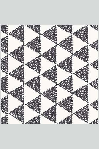 几何黑白三角板抽象无缝图片