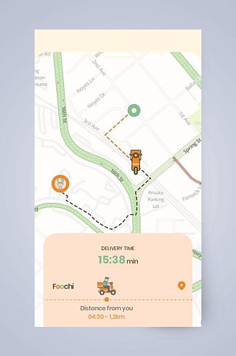定位绿黄大气高端外卖APP界面设计