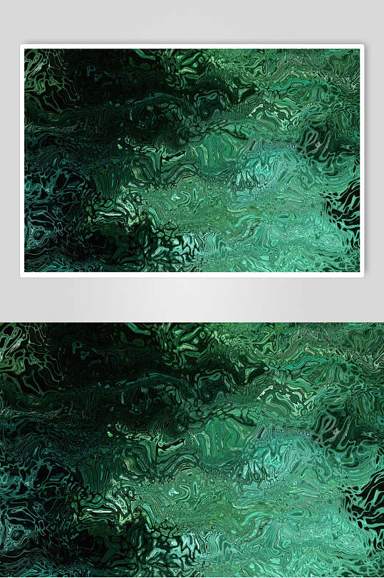 黑绿渐变液态宇宙图片