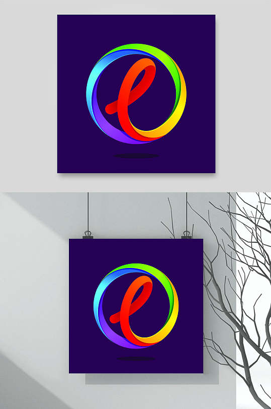 e彩色的标志logo设计