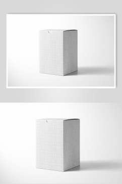 立体长方形阴影白色包装盒样机