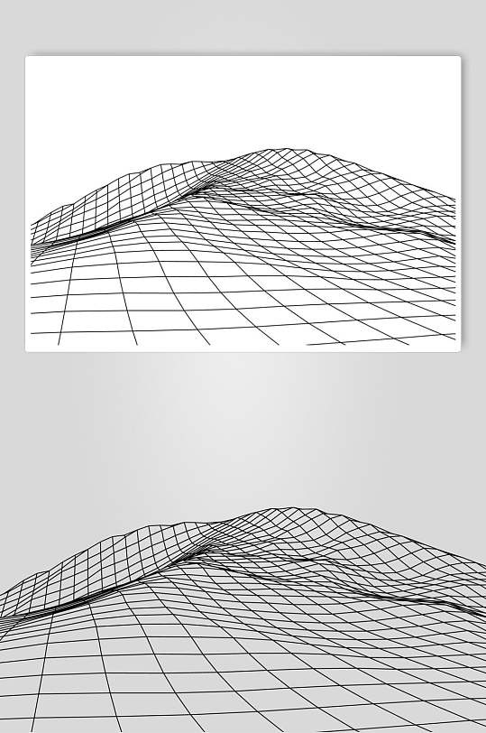 精美抽象网格地形矢量素材