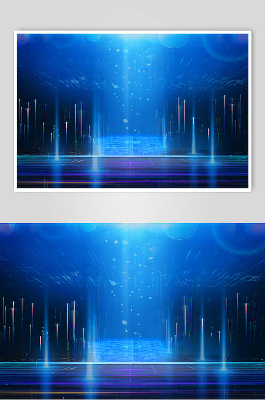 蓝色射光科技图片