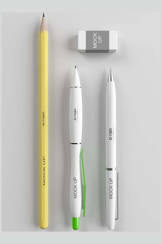 橡皮简约阴影清新大气高端笔样机-众图网