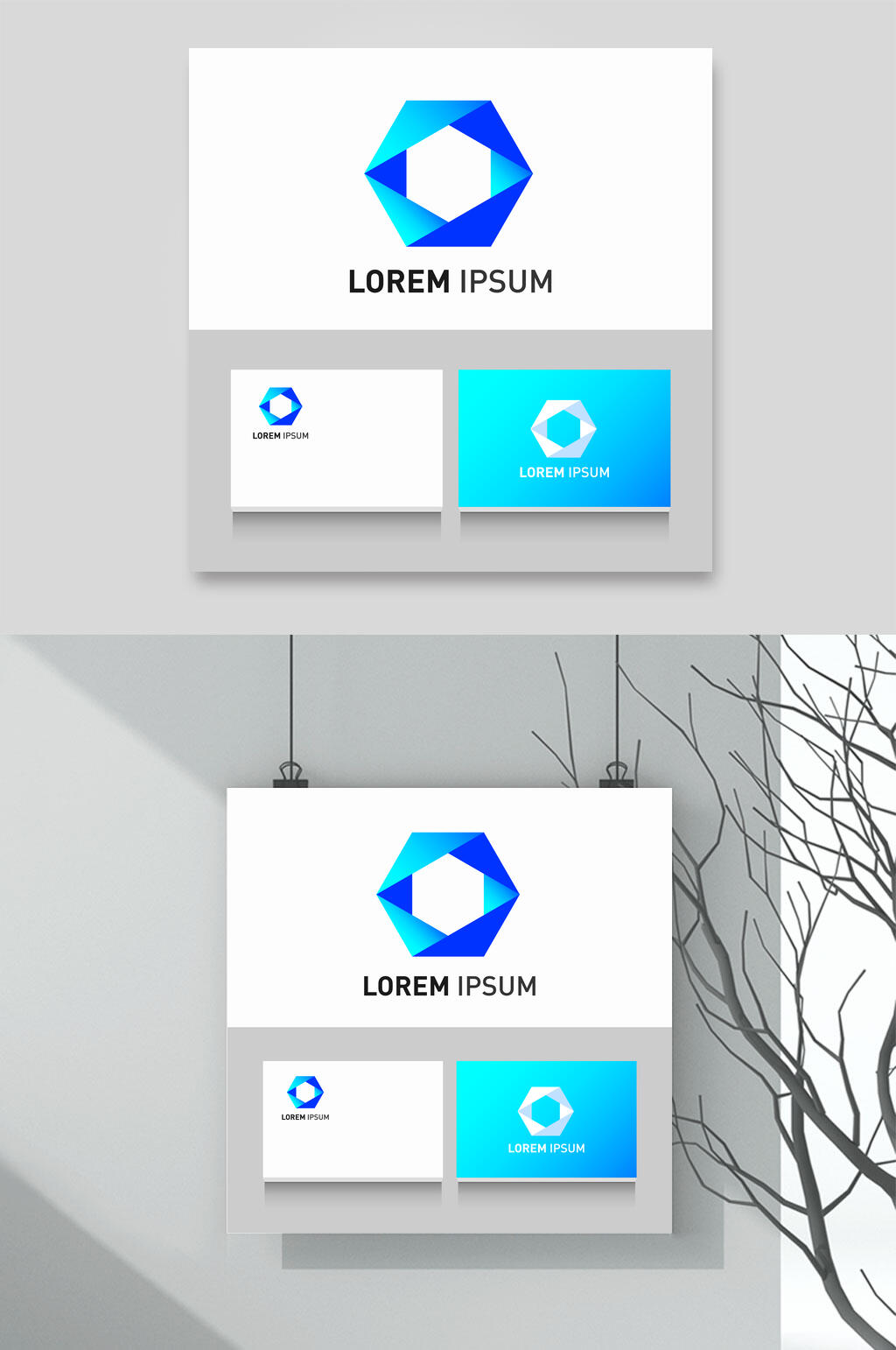 蓝色标志LOGO设计素材
