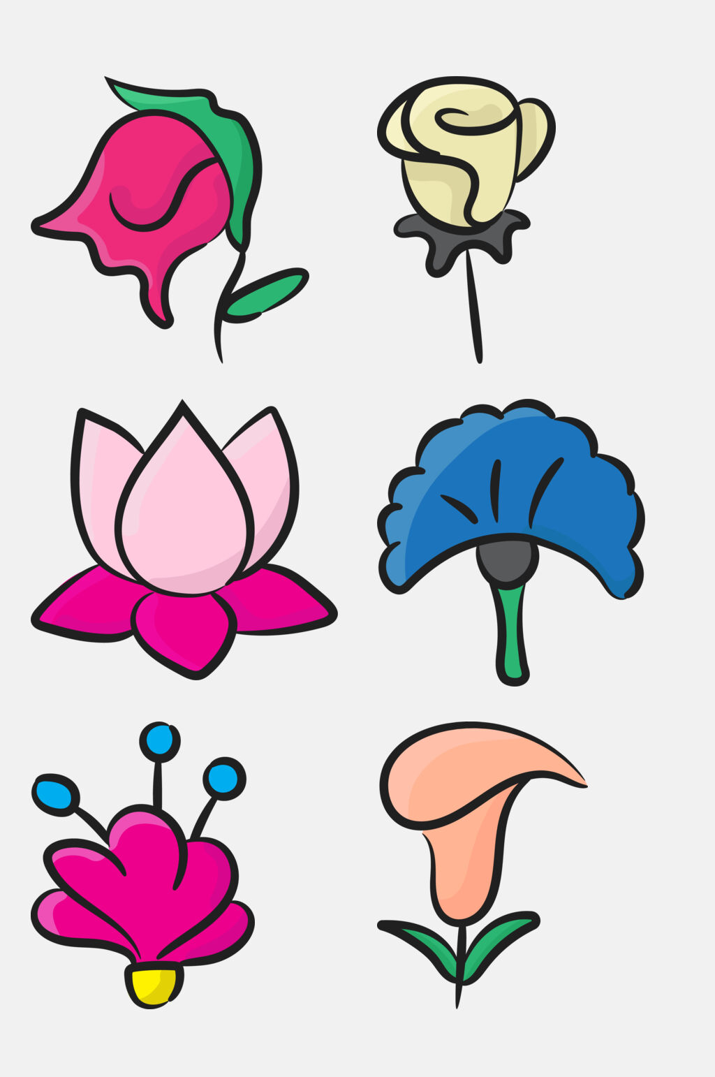 高端花卉花卉卡通免抠素材素材
