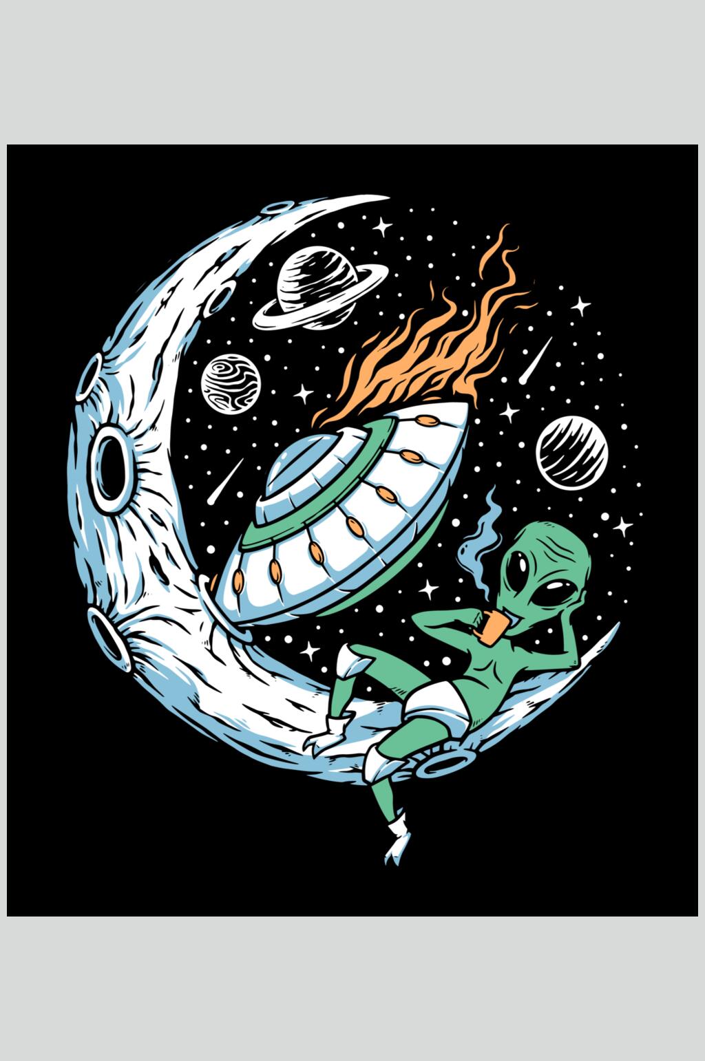 宇宙宇航员潮流印花素材素材