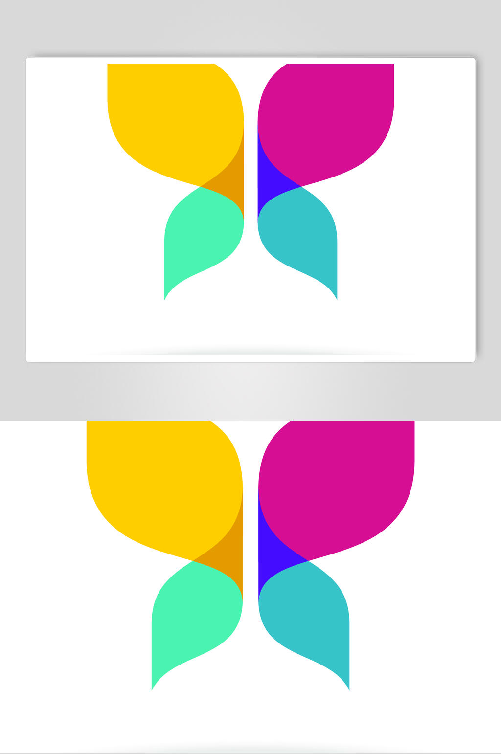 对称蝴蝶标志LOGO设计素材