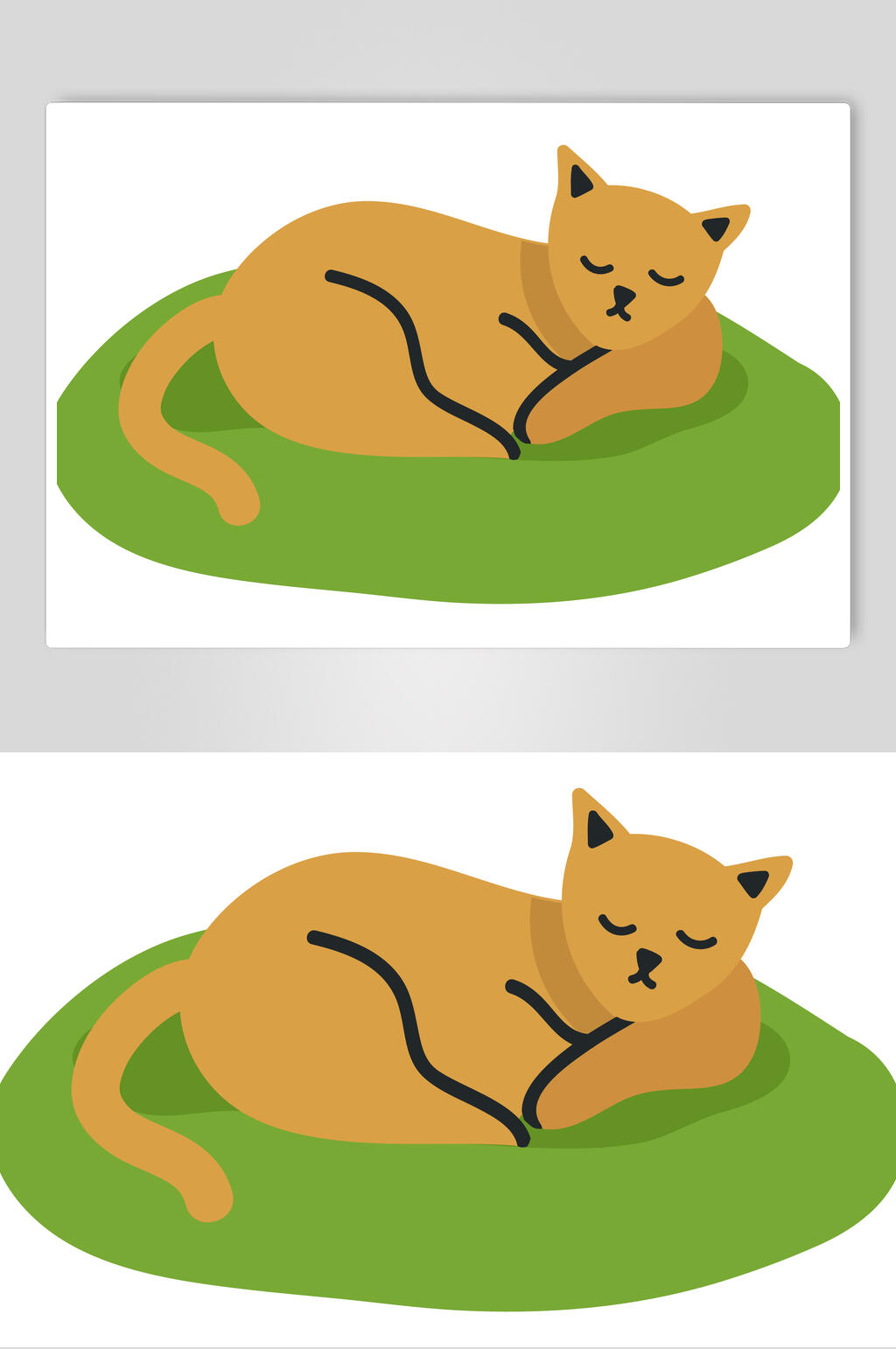 猫咪阅读矢量素材素材