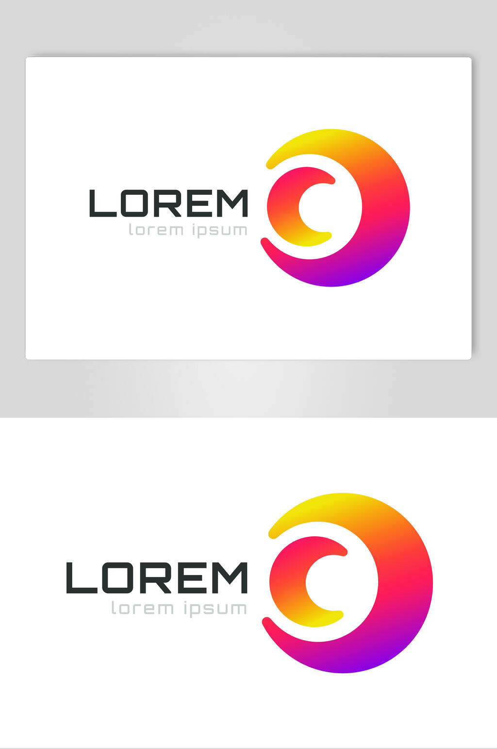 圆形渐变标志LOGO设计素材