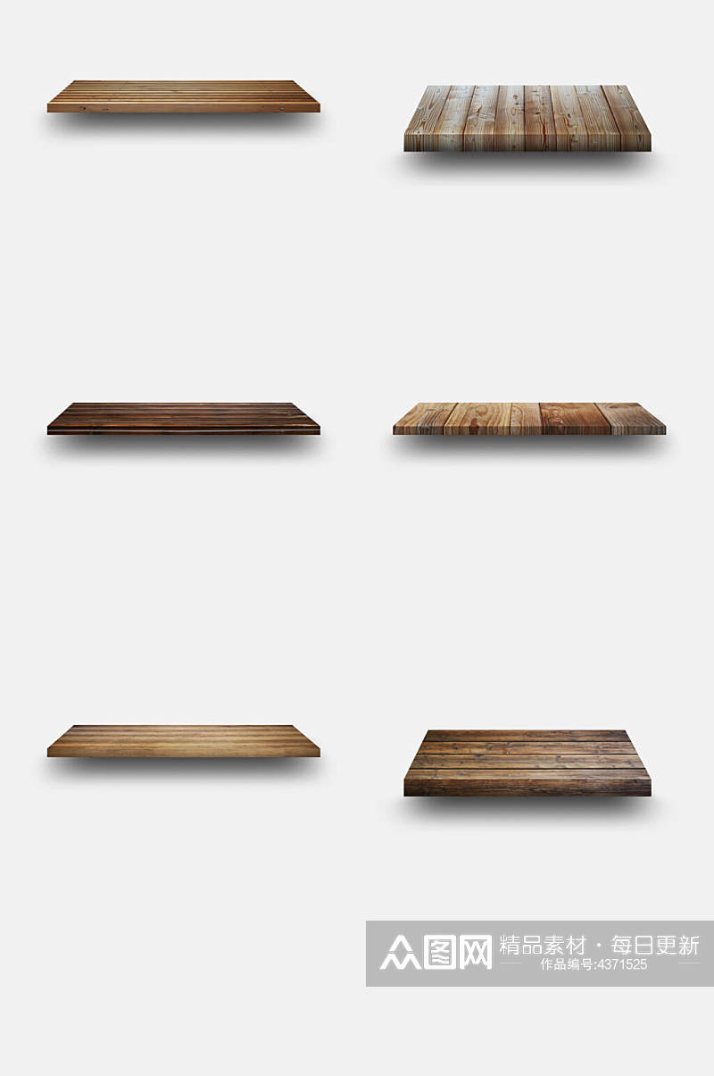 时尚大气木纹木台免抠设计素材素材