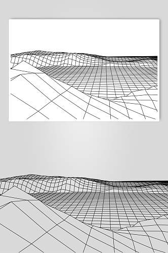 大气抽象网格地形矢量素材