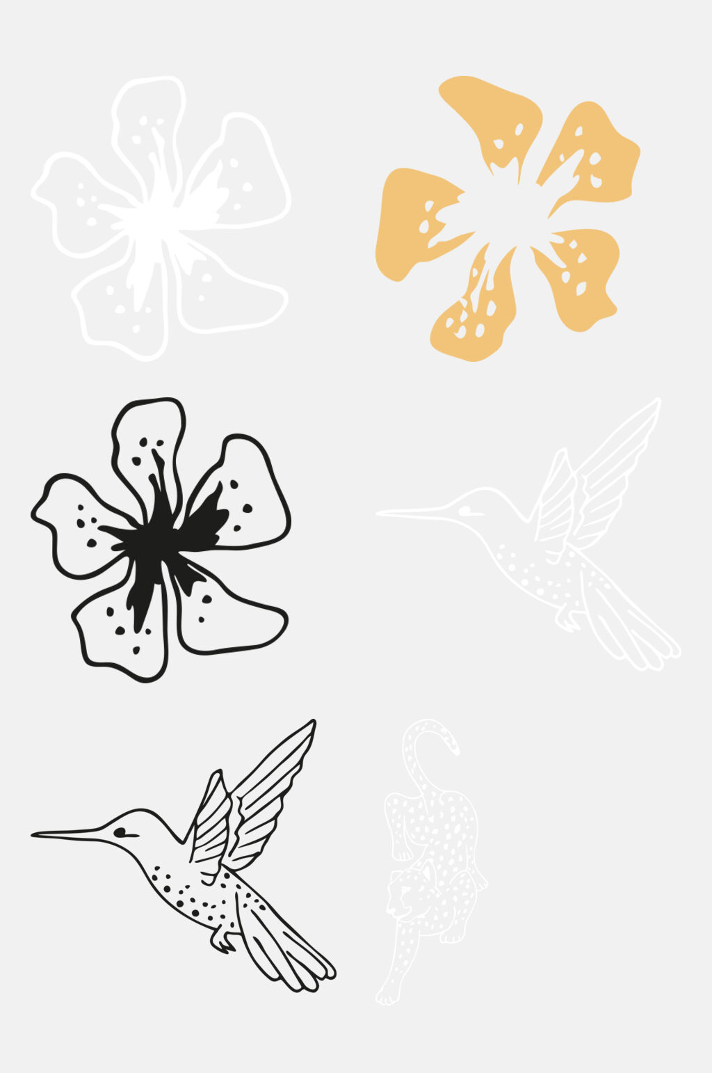 花朵花鸟丛林动植物免抠素材素材
