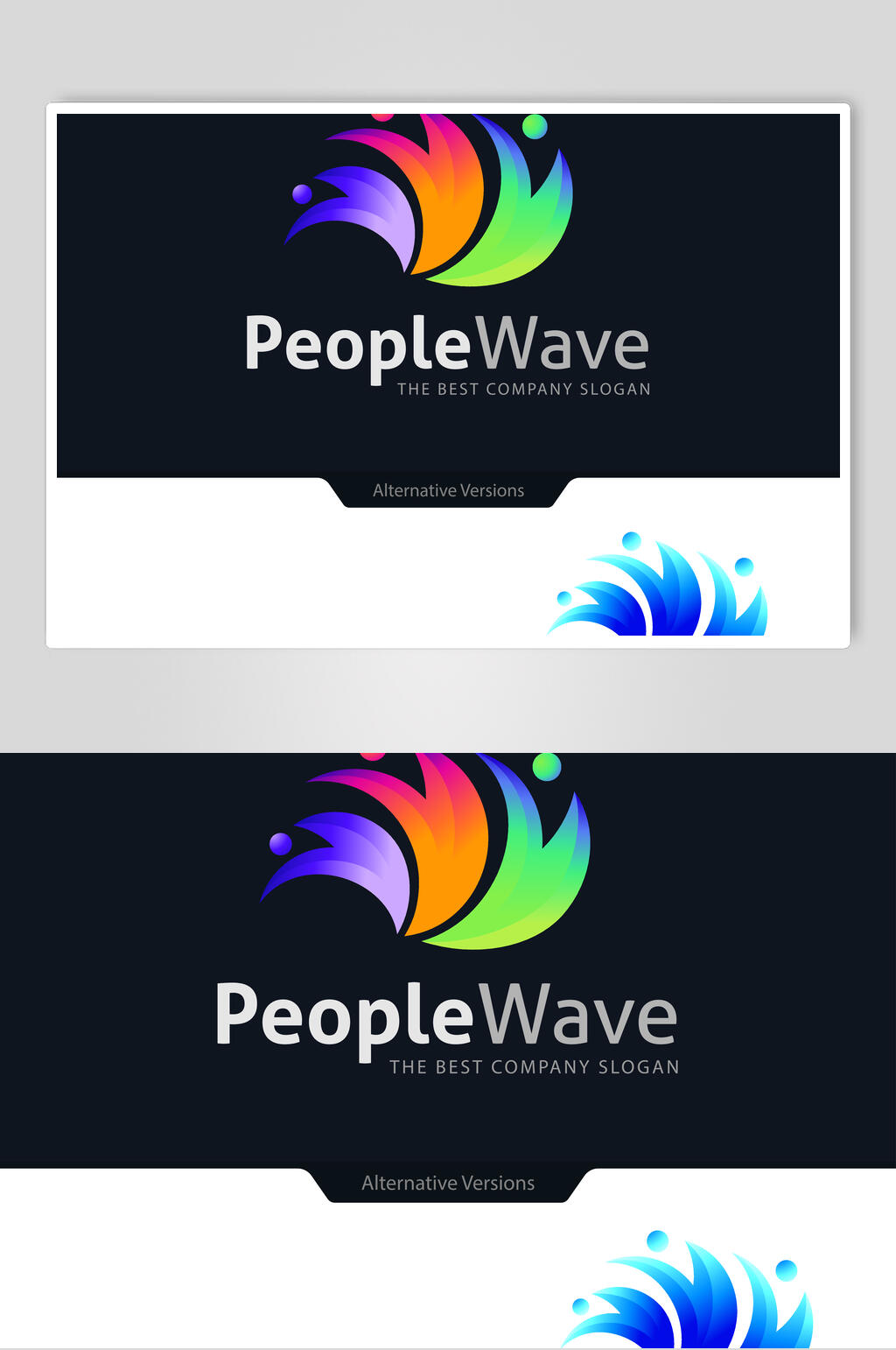 艳丽弧形品牌标志LOGO设计素材