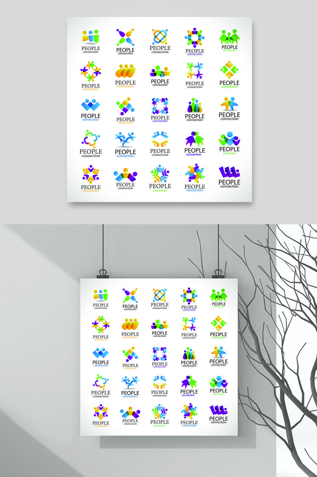 网络色彩鲜艳标志LOGO设计素材