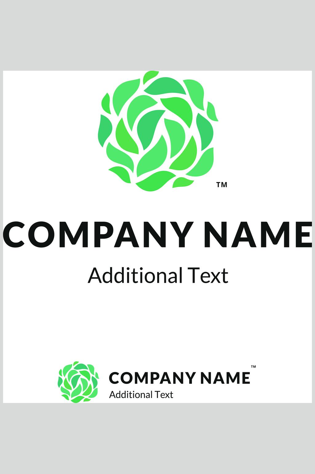 荧光绿球形英文标志LOGO设计素材