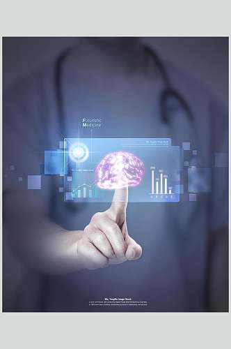 大脑韩国科技医疗海报素材