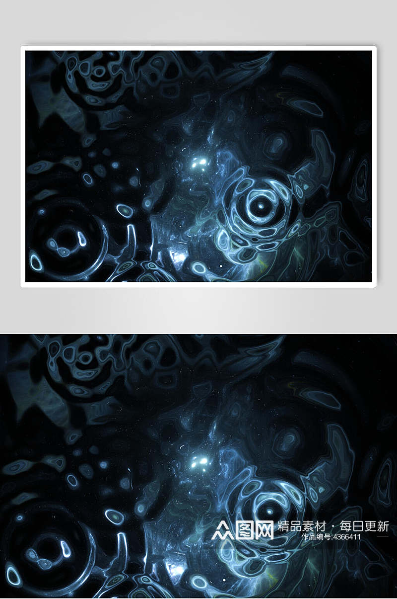 黑蓝渐变大气高端发光液态宇宙图片素材
