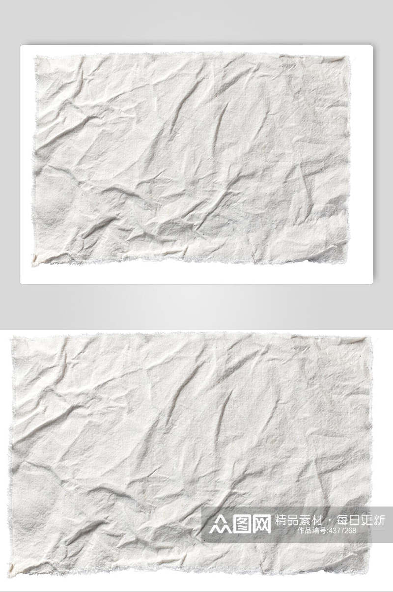 白色褶皱布纹棉布麻布图片素材
