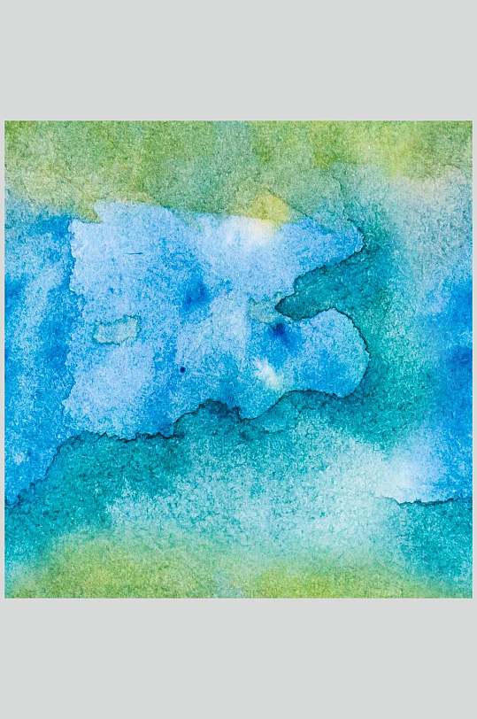 蓝绿渲染水彩无缝纹理图片