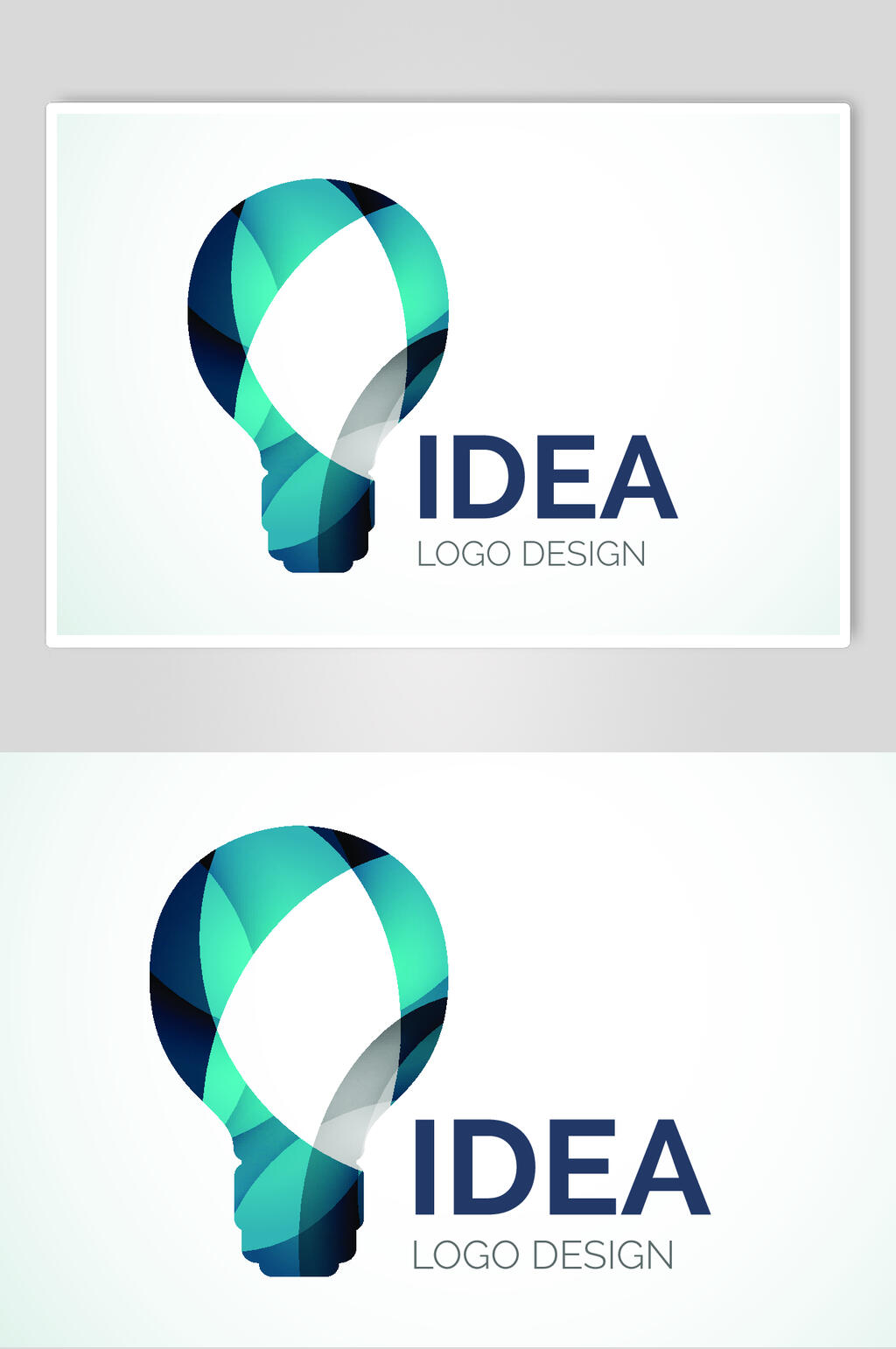 灯泡标志LOGO设计素材