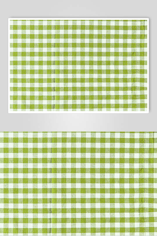 绿白格子布纹棉布麻布图片