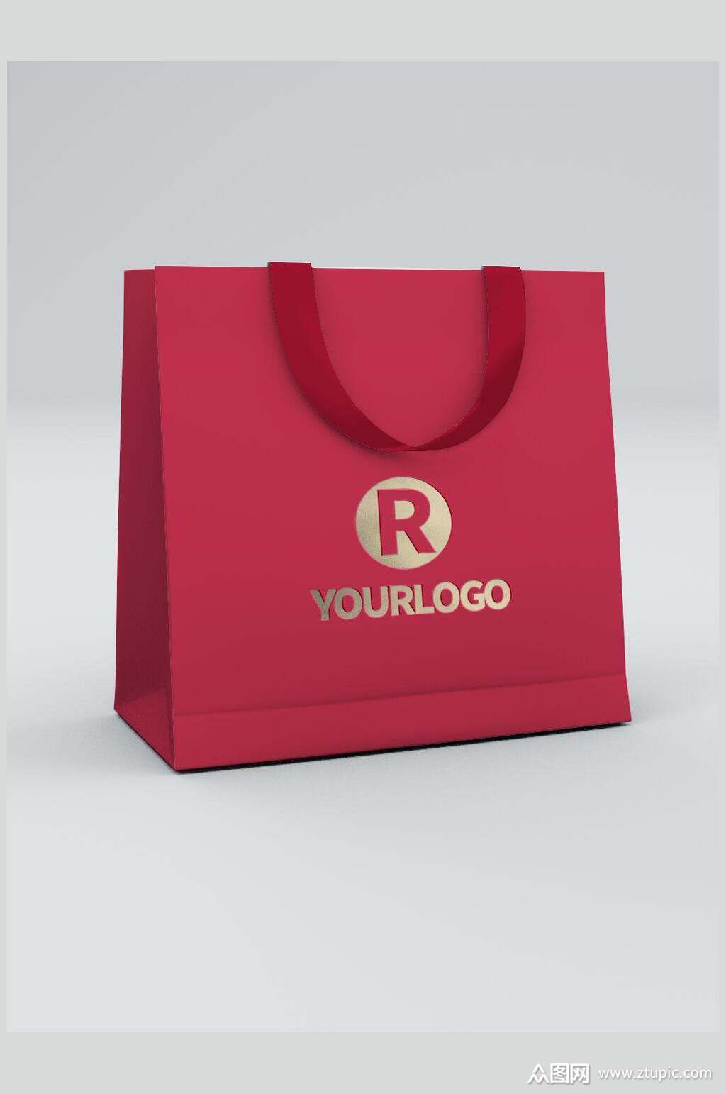 高级定制礼服购物袋样机模板下载-编号4365782-众图网