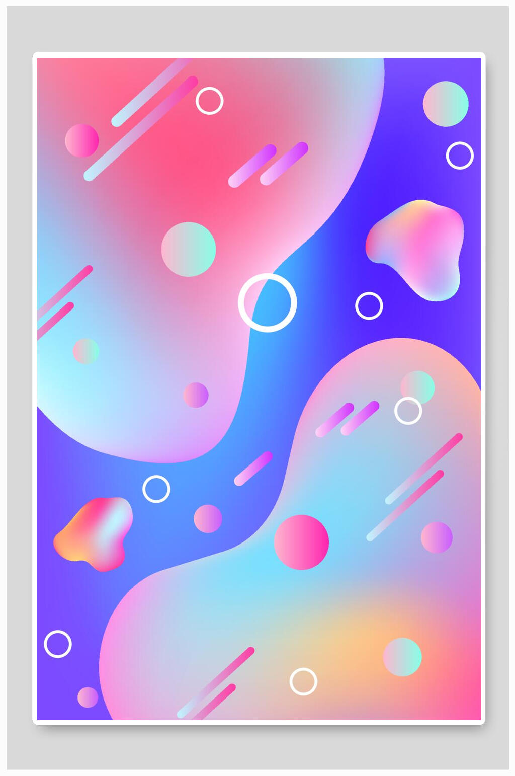 典雅几何绚丽流体矢量背景素材
