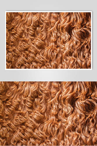 棕色卷曲毛绒材质贴图