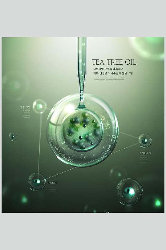 绿色化妆品科技分子素材